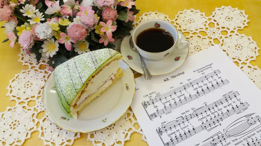 Swedish Princess Cake and Coffee